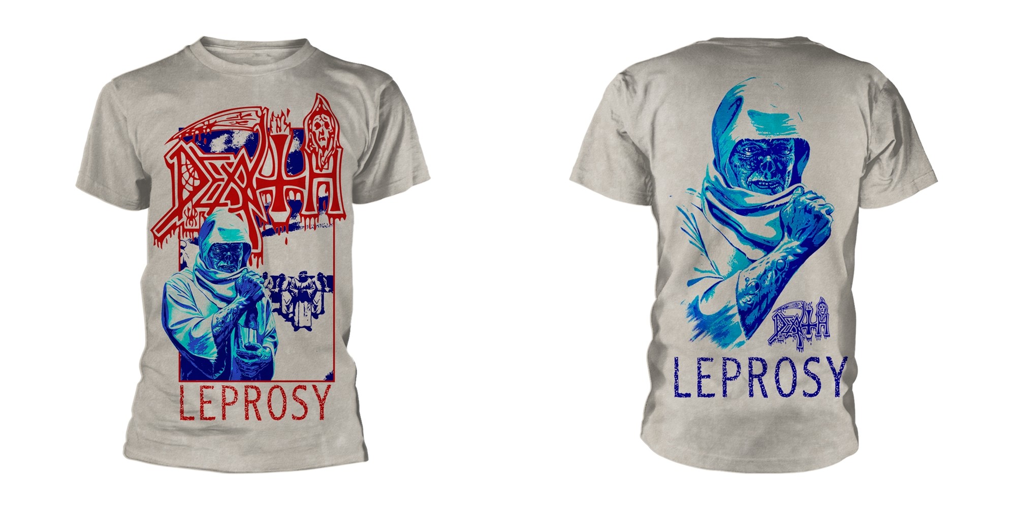 Death - Leprosy Blue & Red (Off White)